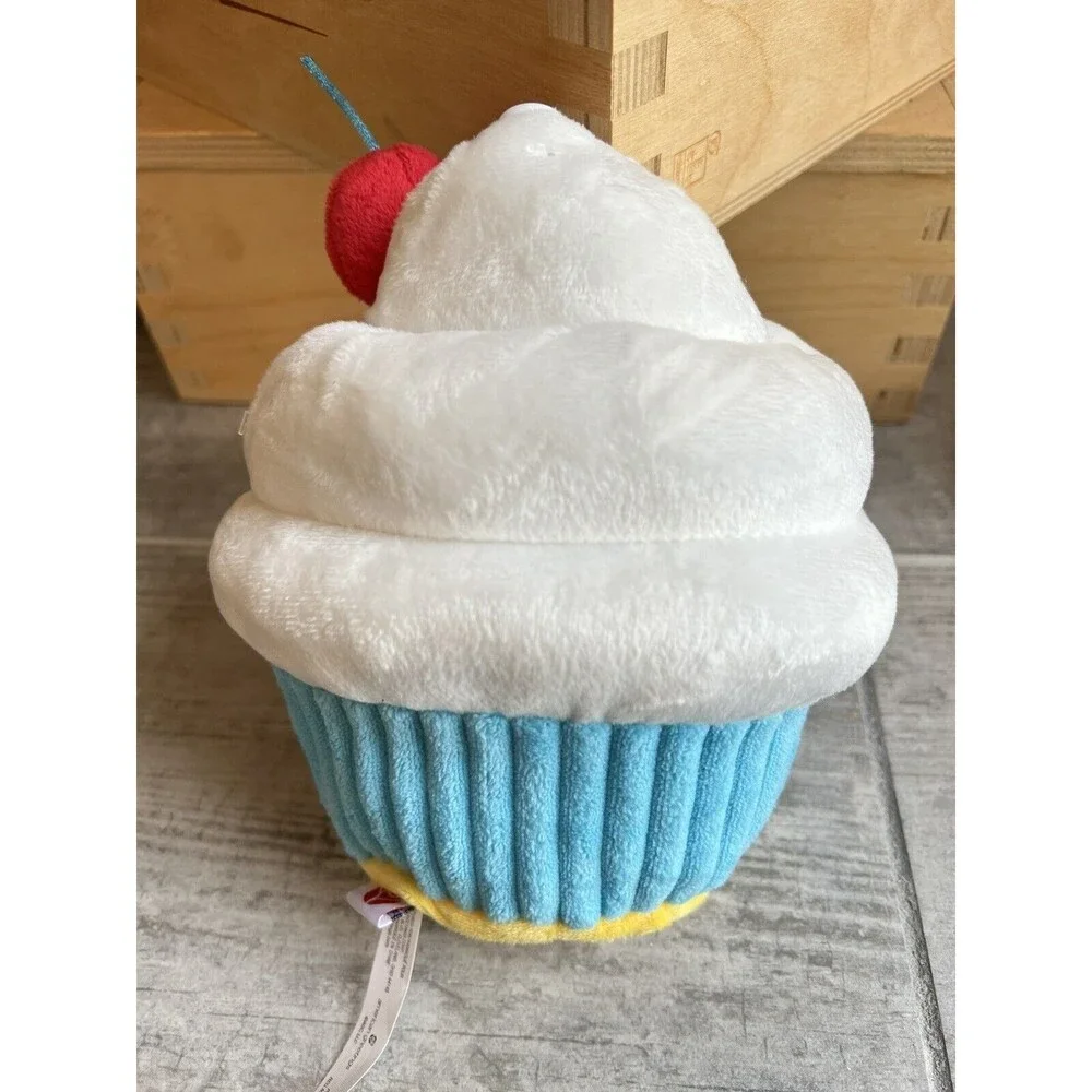Happy Birthday Cupcake Stuffed Plush Animal Toy Gift NEW Throw Pillow Cute Decor